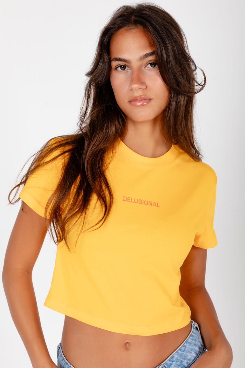 Delusional Cropped Tee Statement Cropped Tee IN YOUR SHOE S 