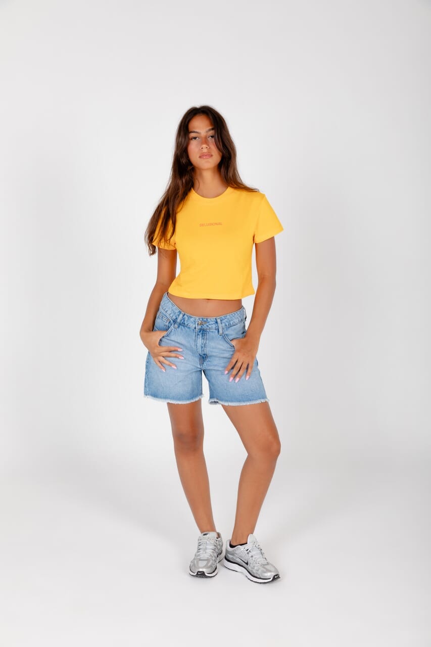Delusional Cropped Tee Statement Cropped Tee IN YOUR SHOE S 
