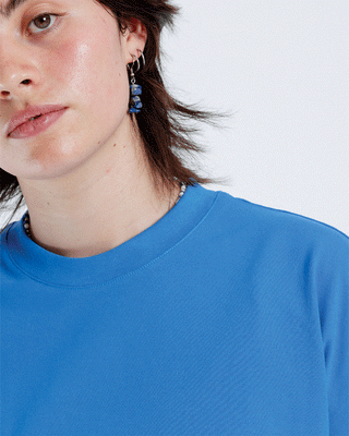 Egyptian Blue Basic Oversized Tee Basic Oversized Tees IN YOUR SHOE 