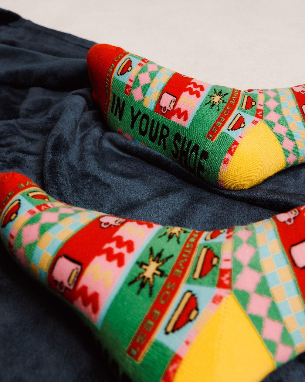 Festive Cocoa (Thick Socks) Winter Socks IN YOUR SHOE 