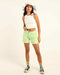 Green Denim Shorts