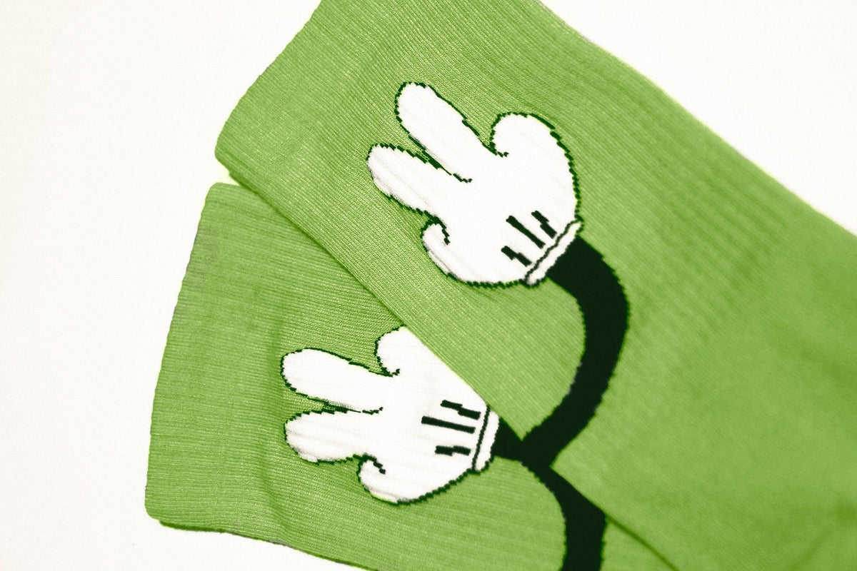 Green Peaceful Mouse (Long Socks) Neck IN YOUR SHOE 