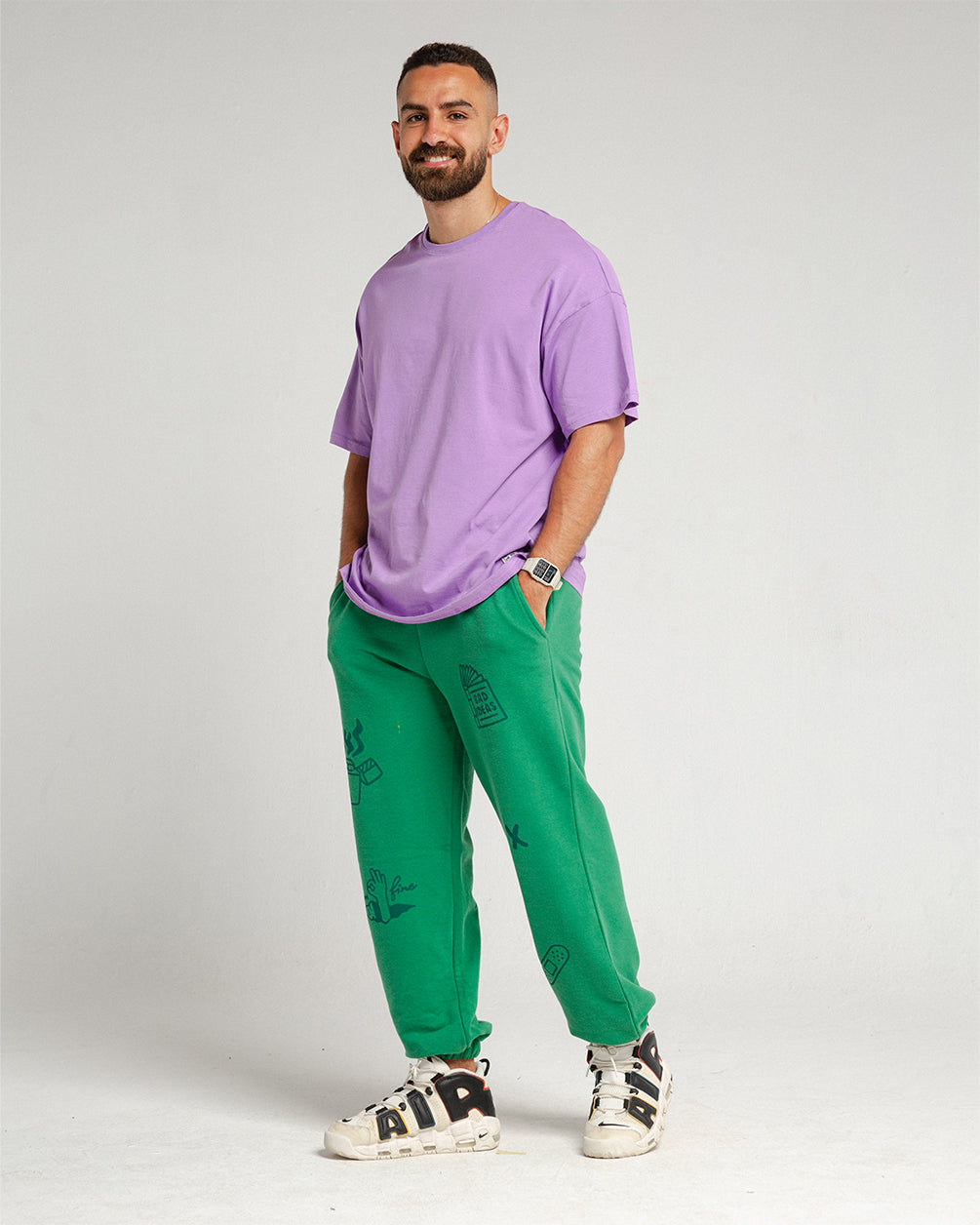 Green Printed Swants (Sweatpants)