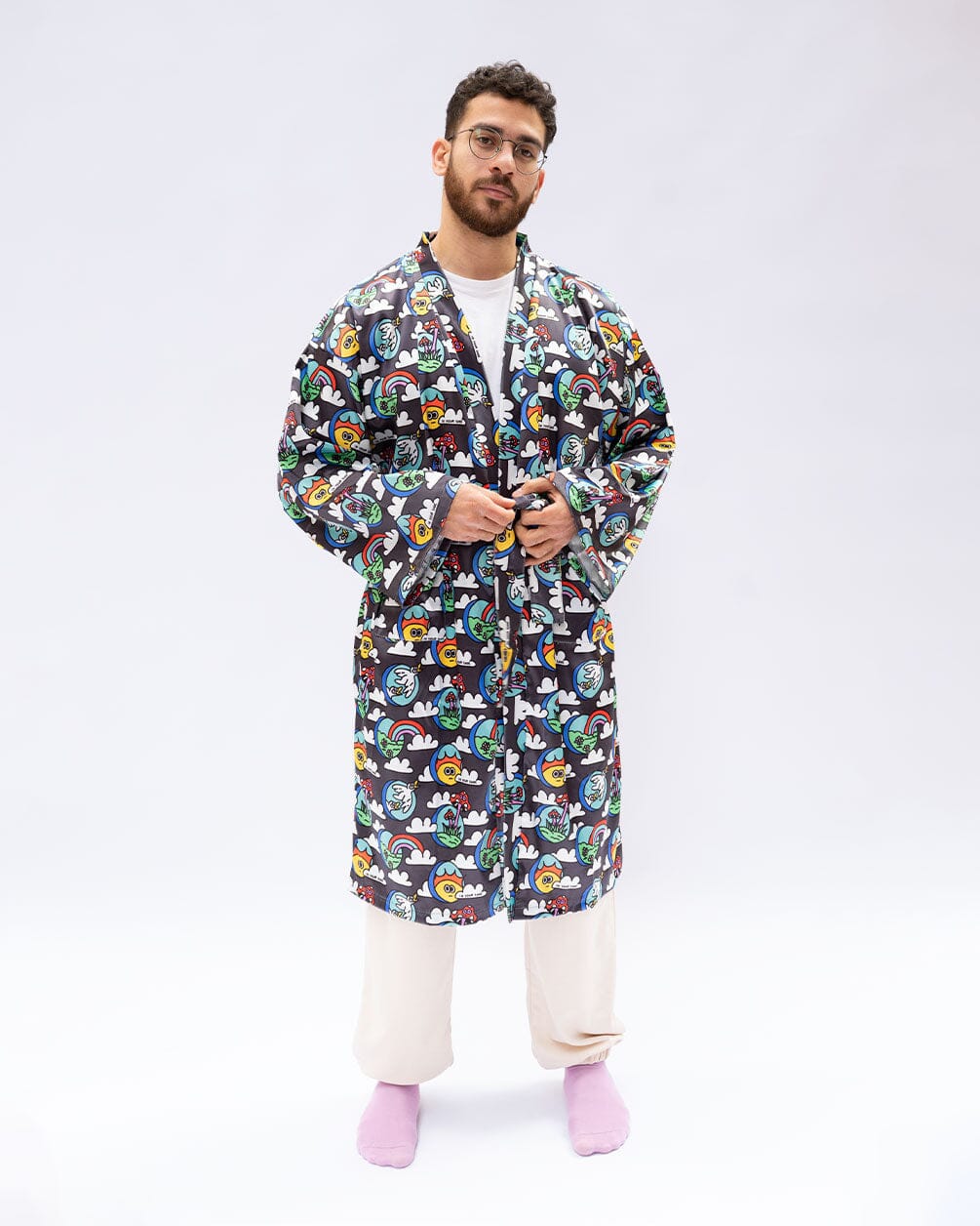 Grey Clouds Floppy Robe Floppy Robes IN YOUR SHOE L-XL 