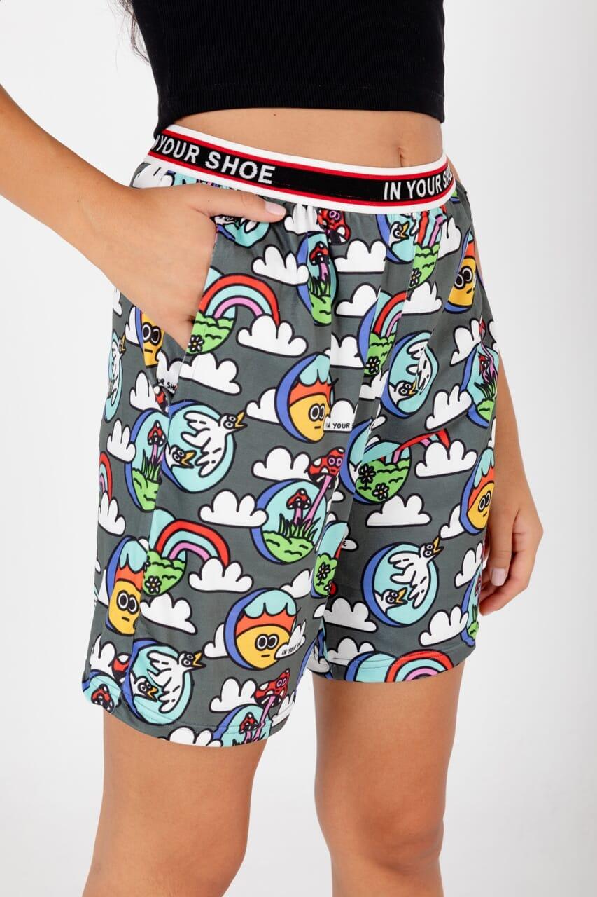 Grey Clouds - Pshorts Pshorts IN YOUR SHOE M 