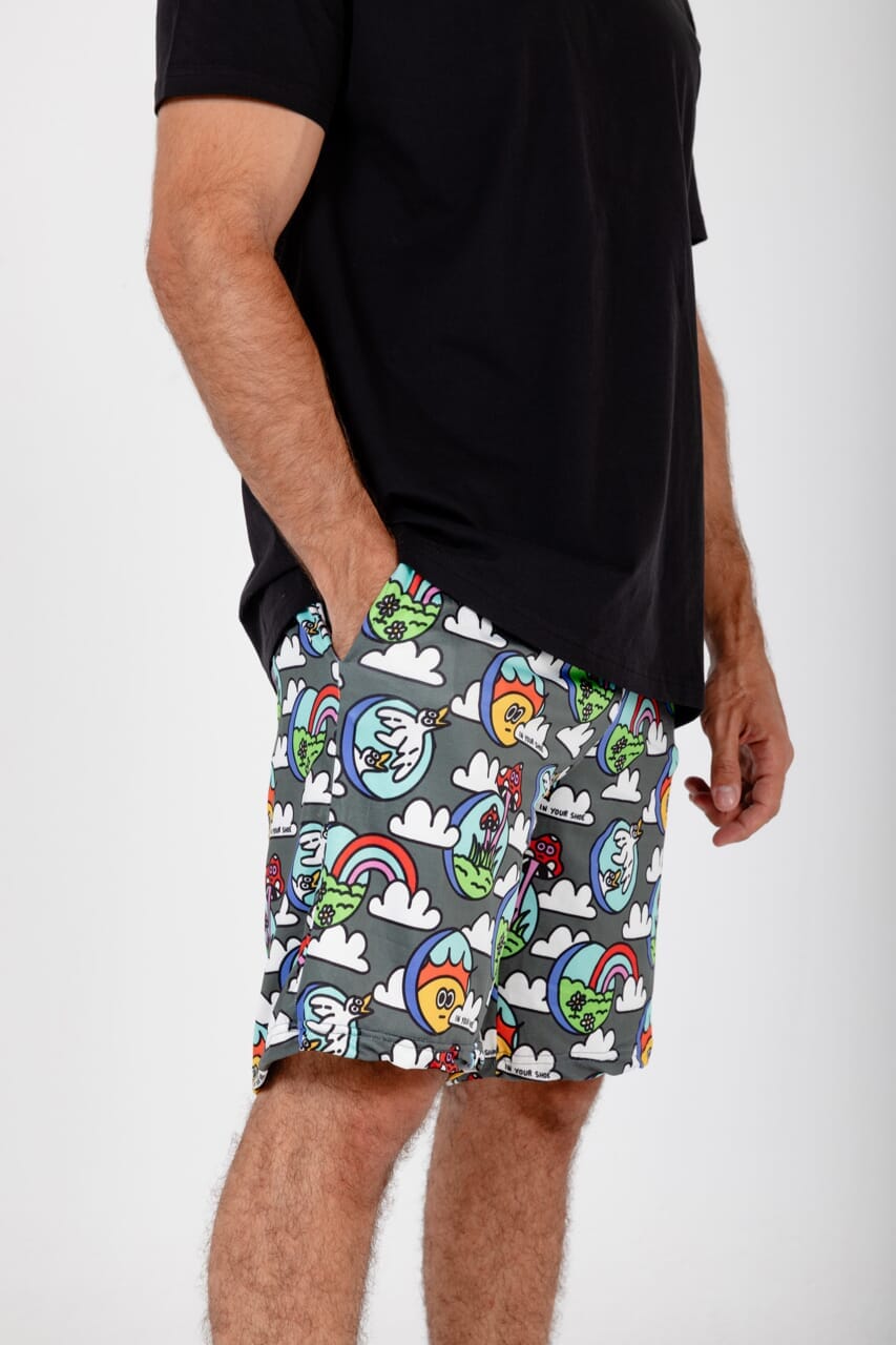Grey Clouds - Pshorts Pshorts IN YOUR SHOE XL 