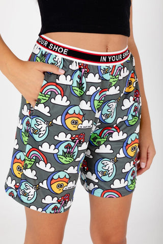 Grey Clouds - Pshorts Pshorts IN YOUR SHOE S 