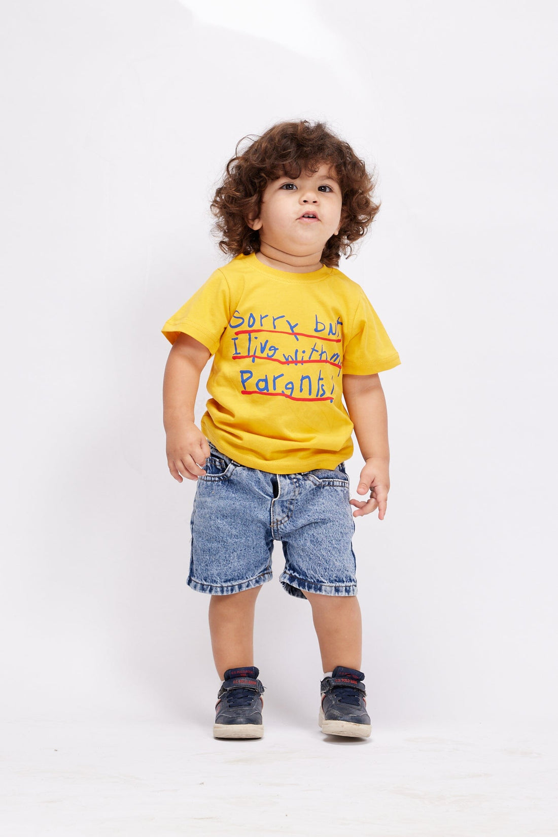 I Live With My Parents Printed Tee ( Kids ) Kids Regular Printed Tees IN YOUR SHOE 2-4 