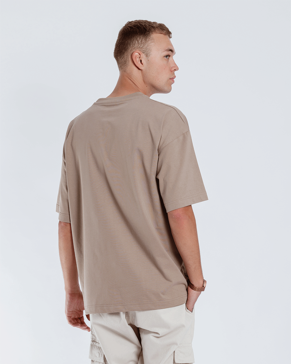 Khaki Basic Oversized Tee Basic Oversized Tees IN YOUR SHOE 
