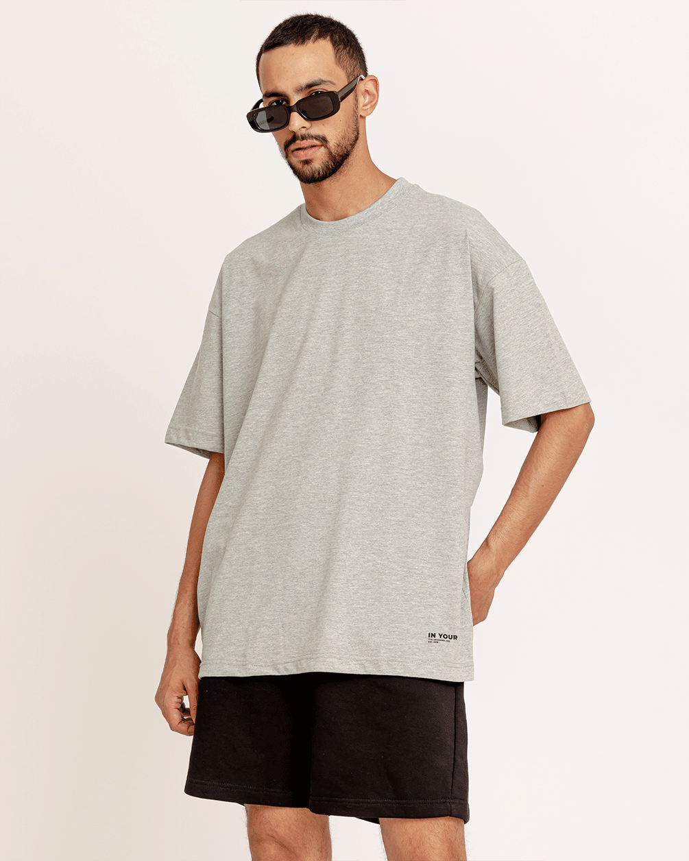 Light Grey Basic Oversized Tee Basic Oversized Tees IN YOUR SHOE 
