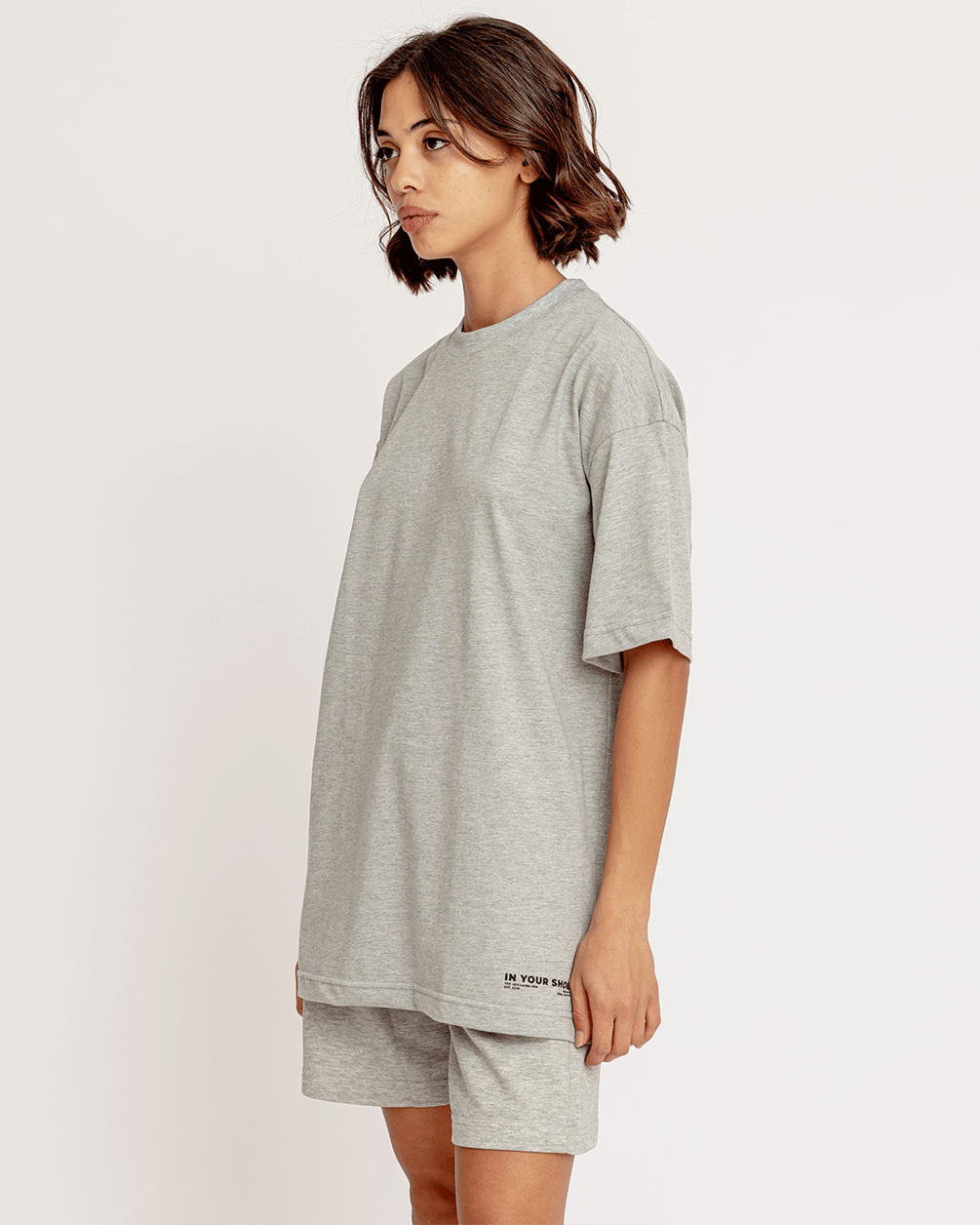 Light Grey Basic Oversized Tee Basic Oversized Tees IN YOUR SHOE 