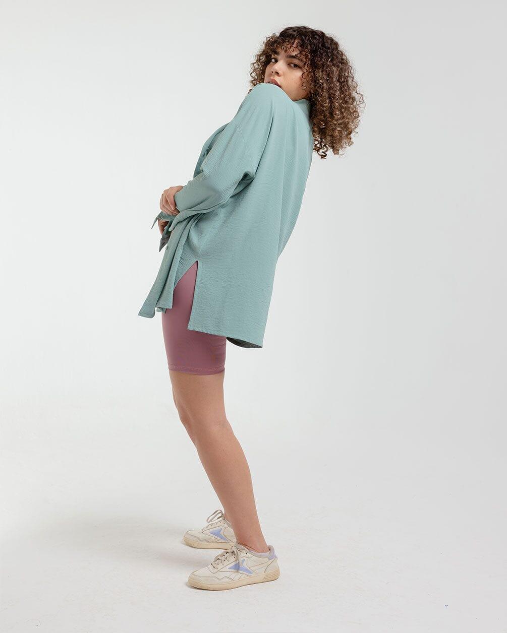 Mint Oversized Shirt Women Shirts IN YOUR SHOE 