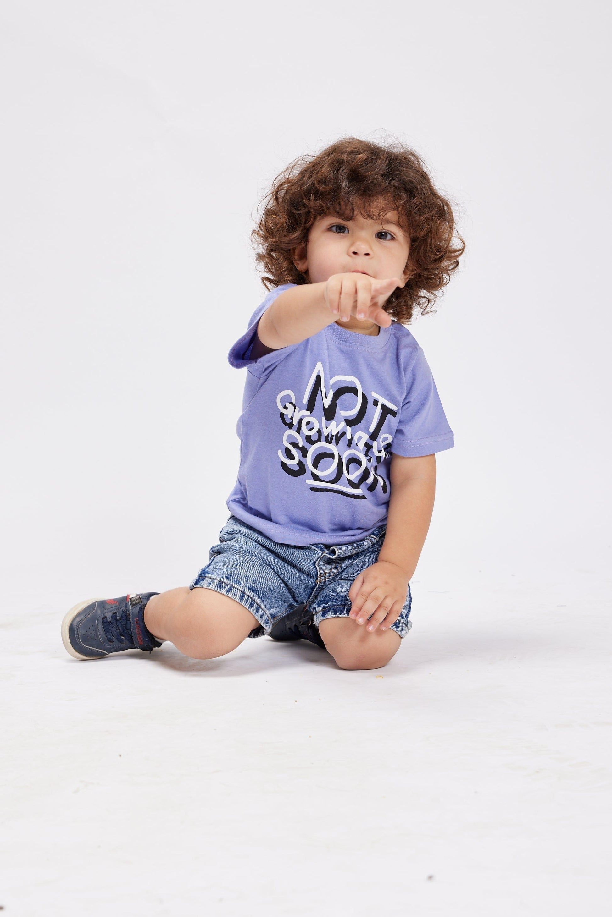 Not Growing Up Soon Printed Tee ( Kids ) Kids Regular Printed Tees IN YOUR SHOE 2-4 