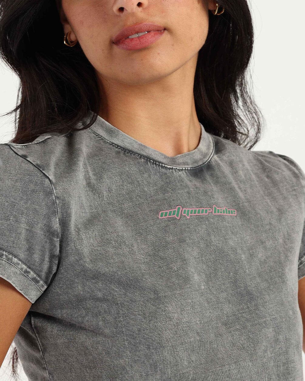 Not Your Baby Cropped Washed Tee Statement Cropped Tee IN YOUR SHOE S 