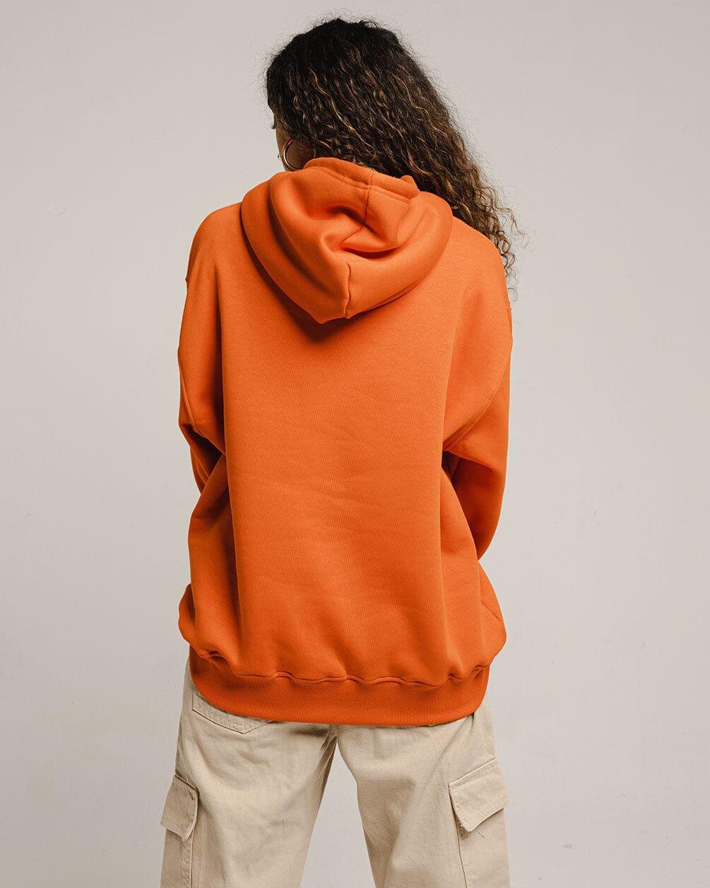 Orange Hoodie Plain Hoodies IN YOUR SHOE M 