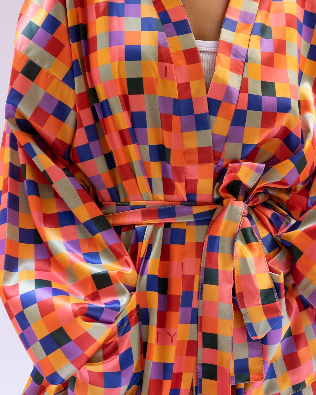 Orange Pixels Floppy Robe Floppy Robes IN YOUR SHOE 