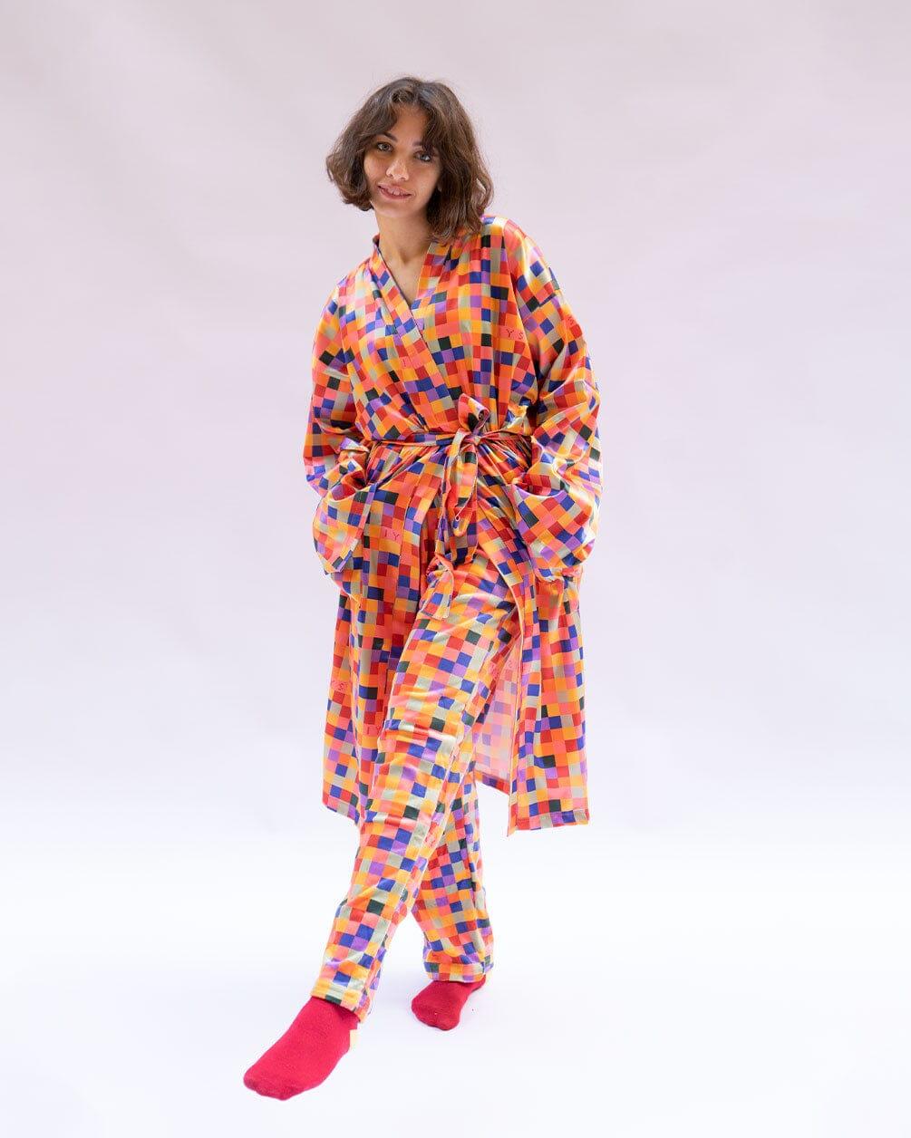 Orange Pixels Floppy Robe - IN YOUR SHOE