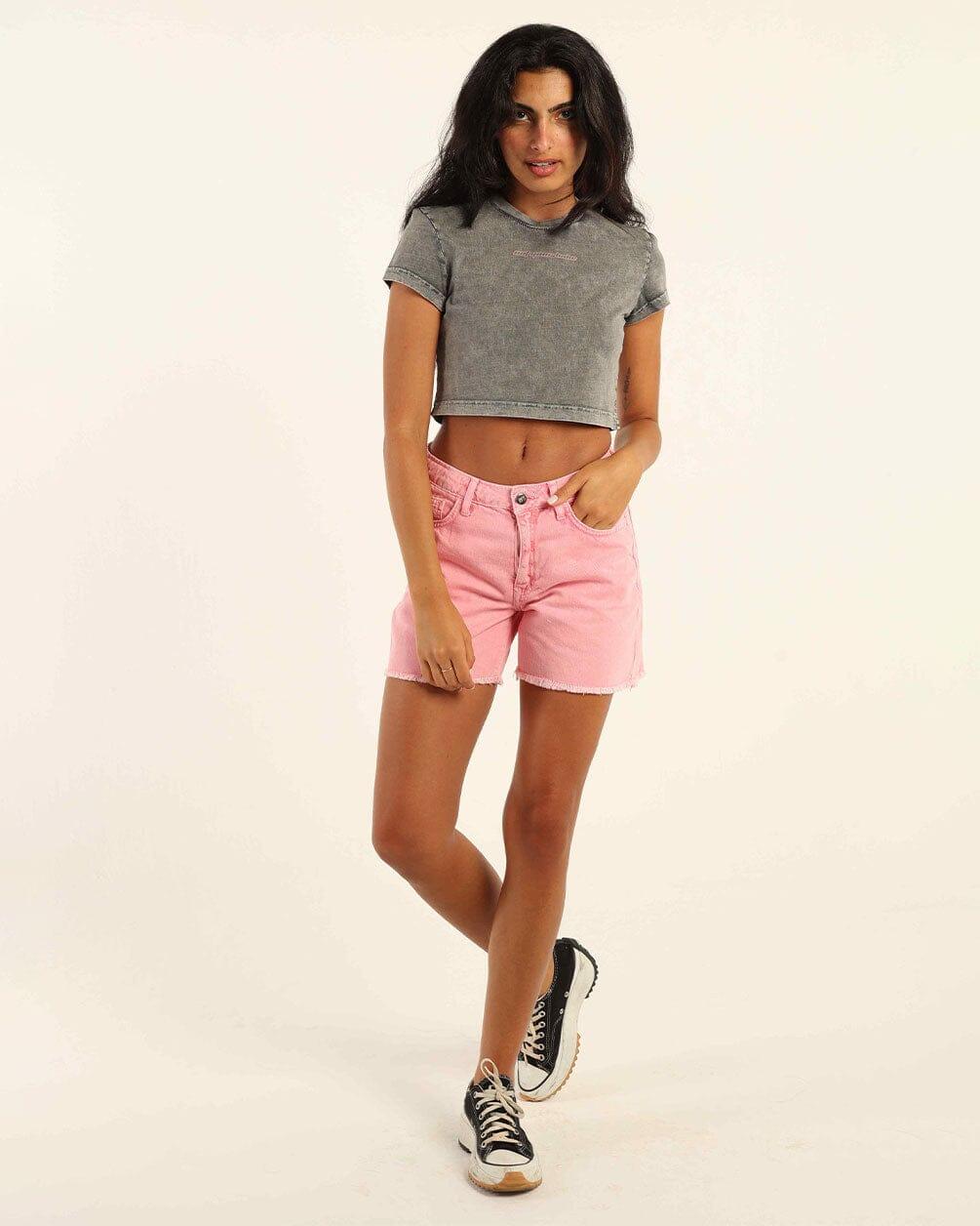 Pink Denim Shorts Denim Short IN YOUR SHOE 34 