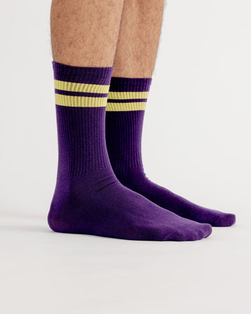 Purple 2 Stripes (Long Socks) Neck IN YOUR SHOE 