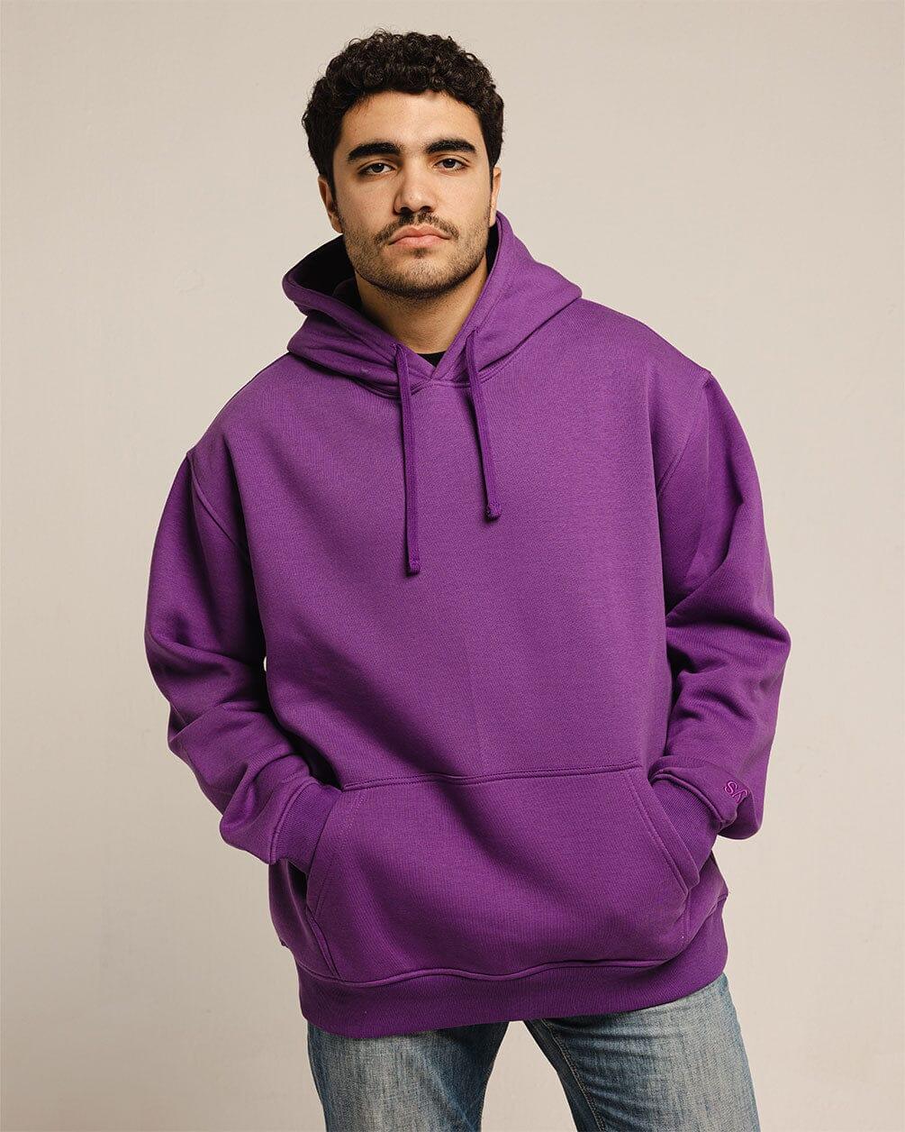 Purple Hoodie Plain Hoodies IN YOUR SHOE XL 