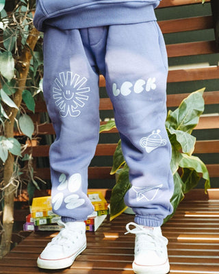 Purple Printed Swants (Kids Sweatpants) Swants (Kids) IN YOUR SHOE 