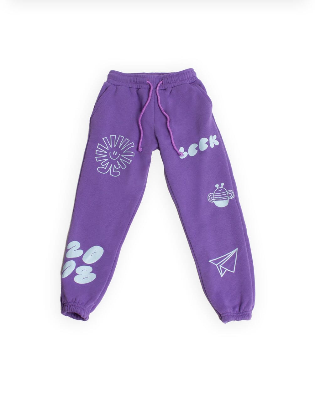 Purple Printed Swants (Kids Sweatpants) Swants (Kids) IN YOUR SHOE 