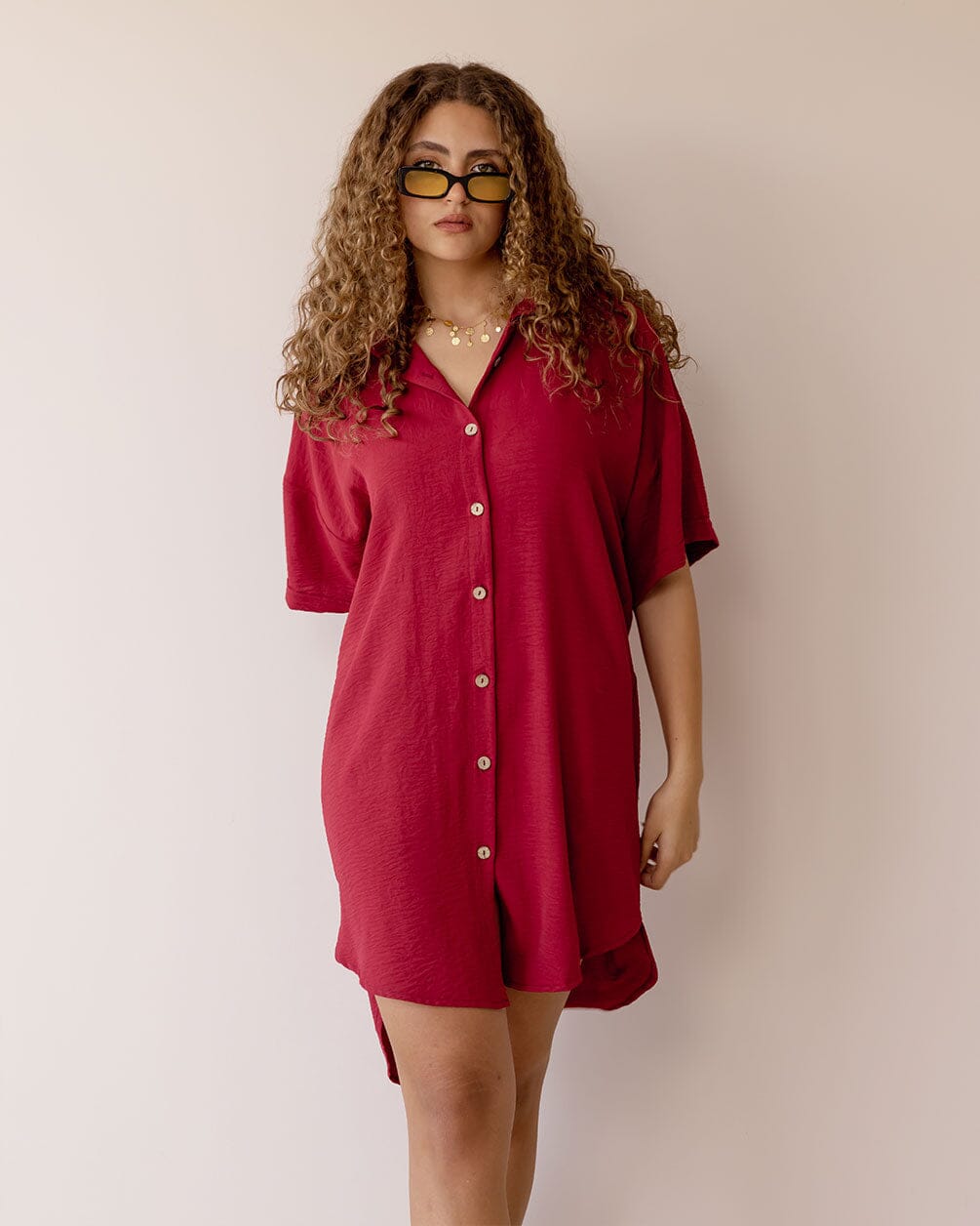 Red Shirt Dress IN YOUR SHOE 