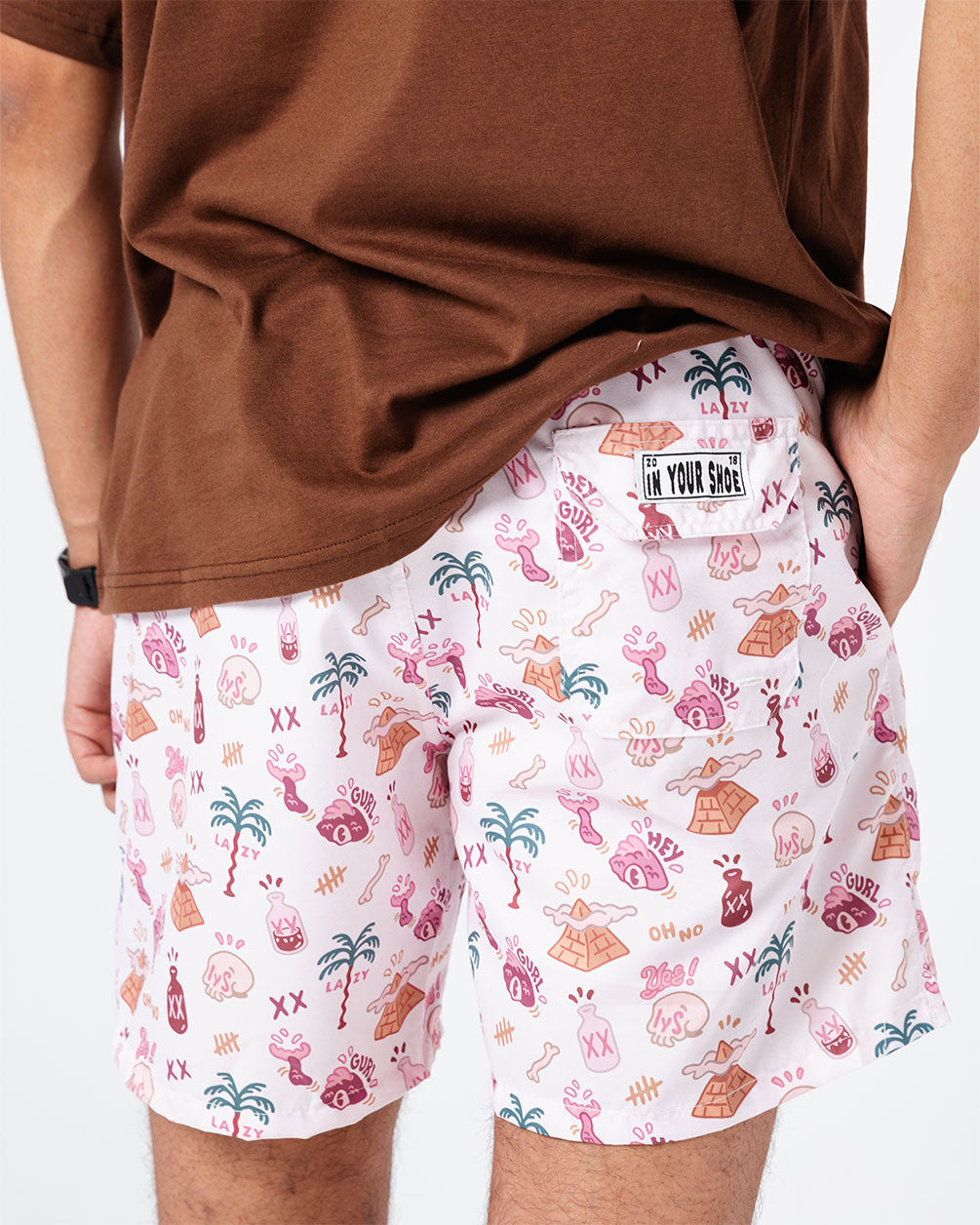 Rose Palms - Swim Shorts Swim Shorts IN YOUR SHOE 