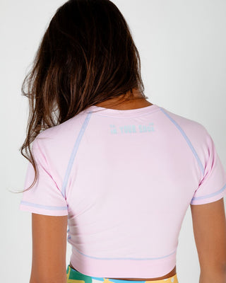 Rose Stitched Cropped T-shirts Stitched Cropped T-shirts IN YOUR SHOE L 