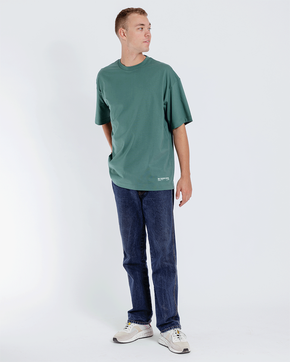 Sea Green Basic Oversized Tee Basic Oversized Tees IN YOUR SHOE 