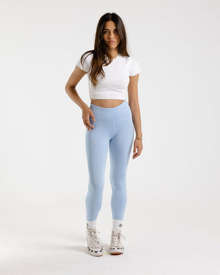 Seamless Baby Blue Leggings Leggings IN YOUR SHOE M 