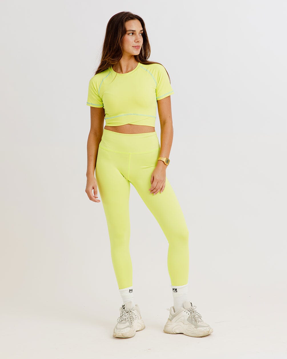 Seamless Lime Leggings Leggings IN YOUR SHOE S 