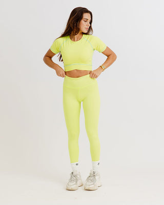 Seamless Lime Leggings Leggings IN YOUR SHOE M 