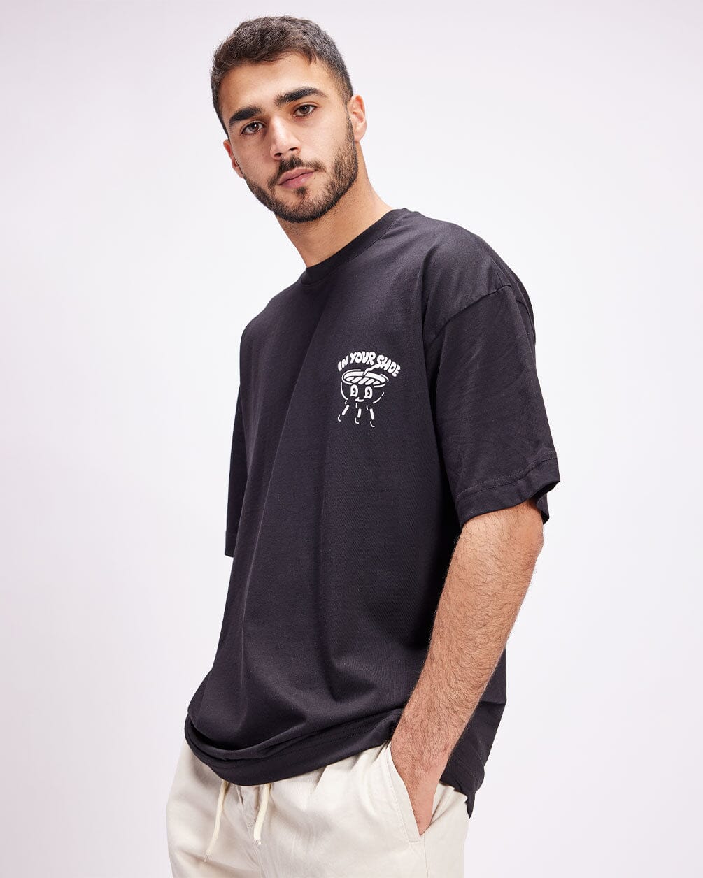 Smokey Printed Oversized Tee Printed Oversized Tees IN YOUR SHOE S 