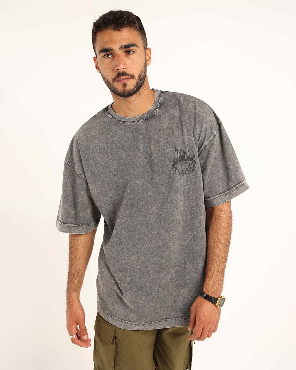 System Is Down Acid Washed Oversized Tee Washed Oversized Tee IN YOUR SHOE M 