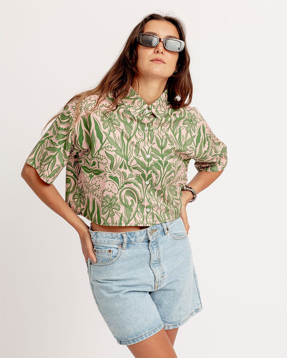 The Willows Cropped Shirt Cropped Shirt IN YOUR SHOE 