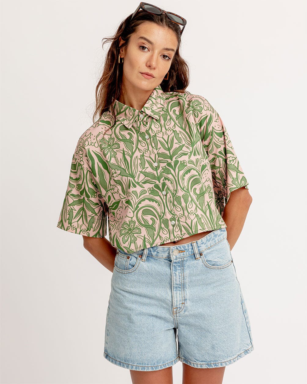 The Willows Cropped Shirt Cropped Shirt IN YOUR SHOE 