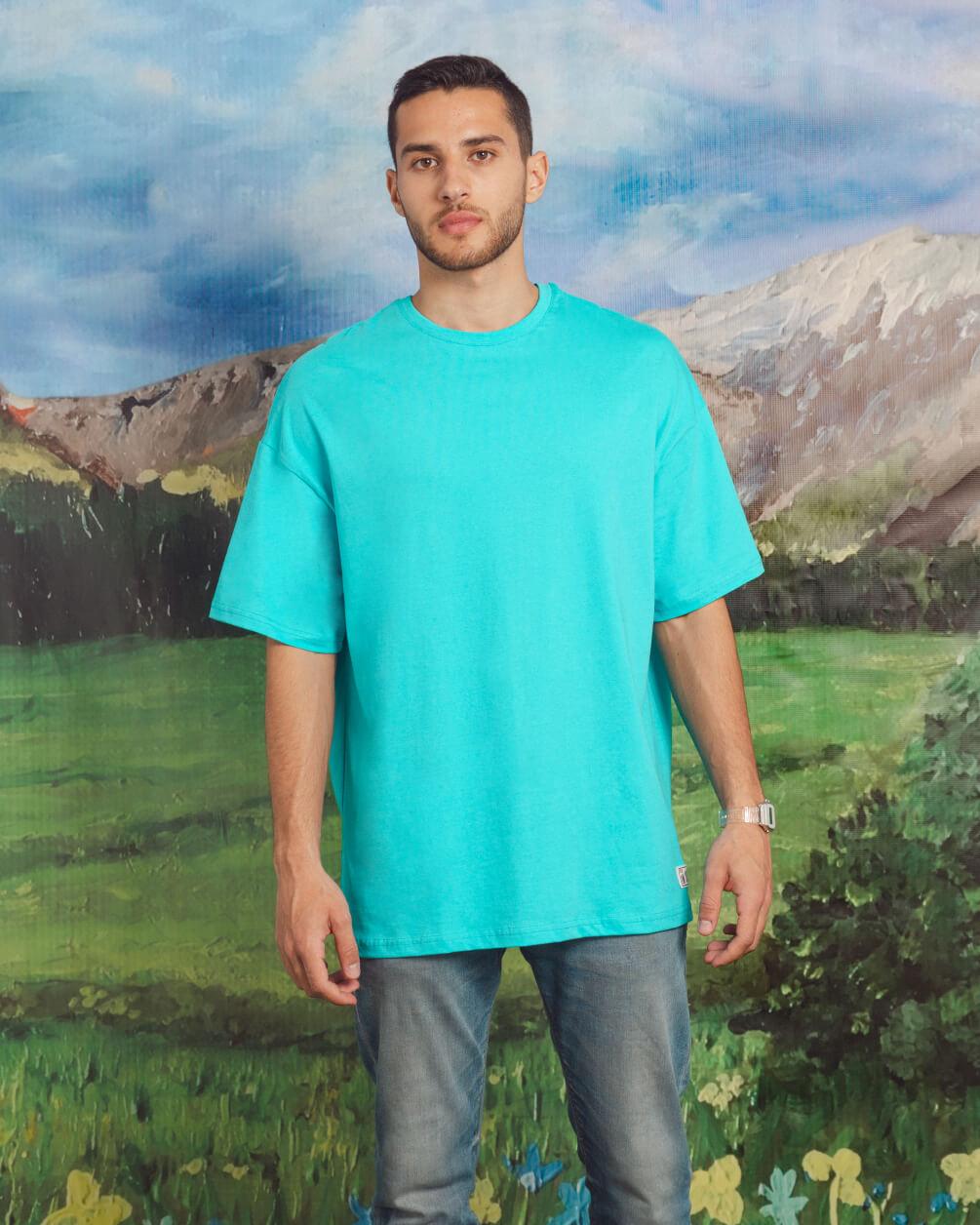 Turquoise - Basic Oversized Tees Basic Oversized Tees IN YOUR SHOE M 