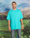 Turquoise Basic Oversized Tee