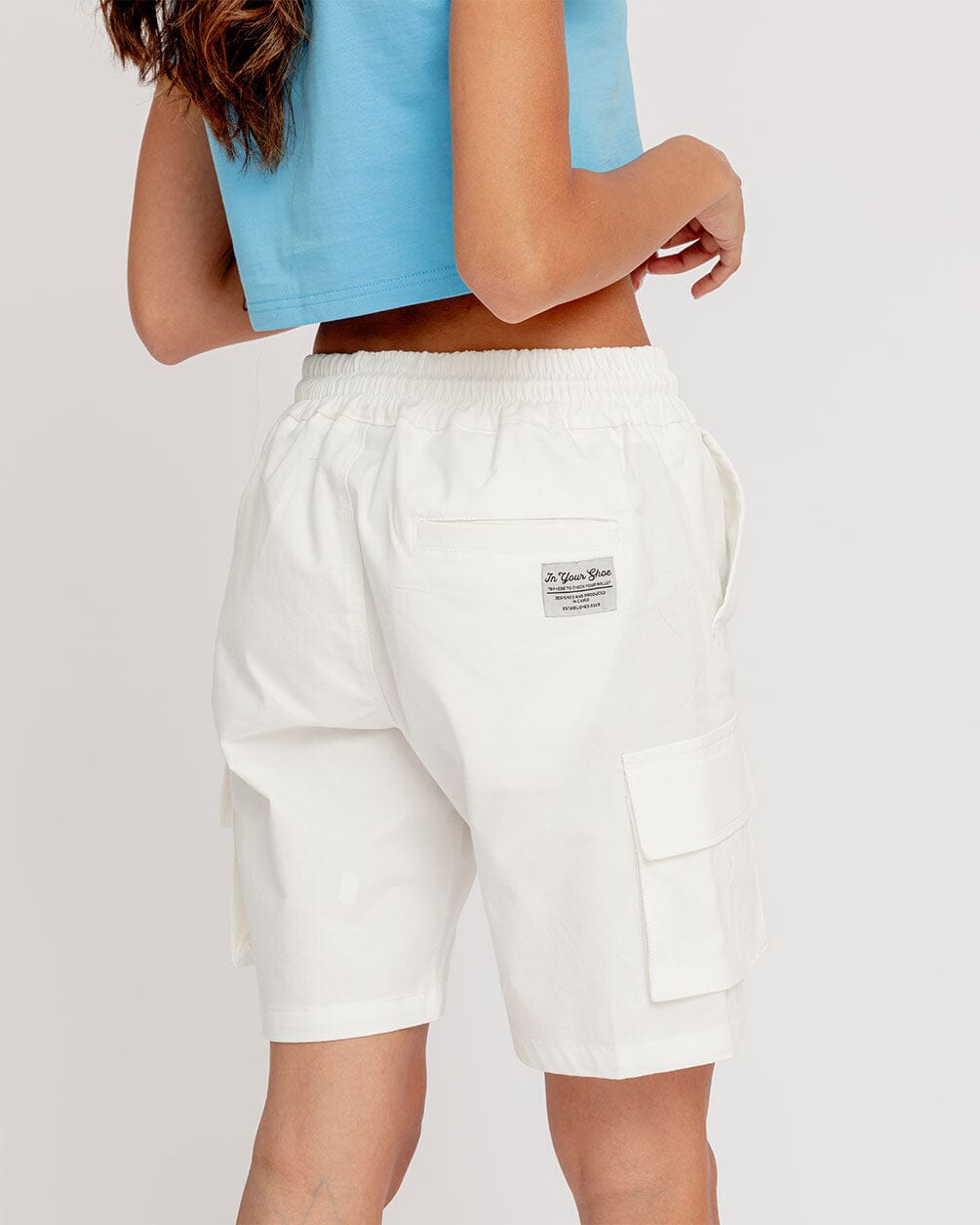 White Cargo Short Cargo Shorts IN YOUR SHOE 