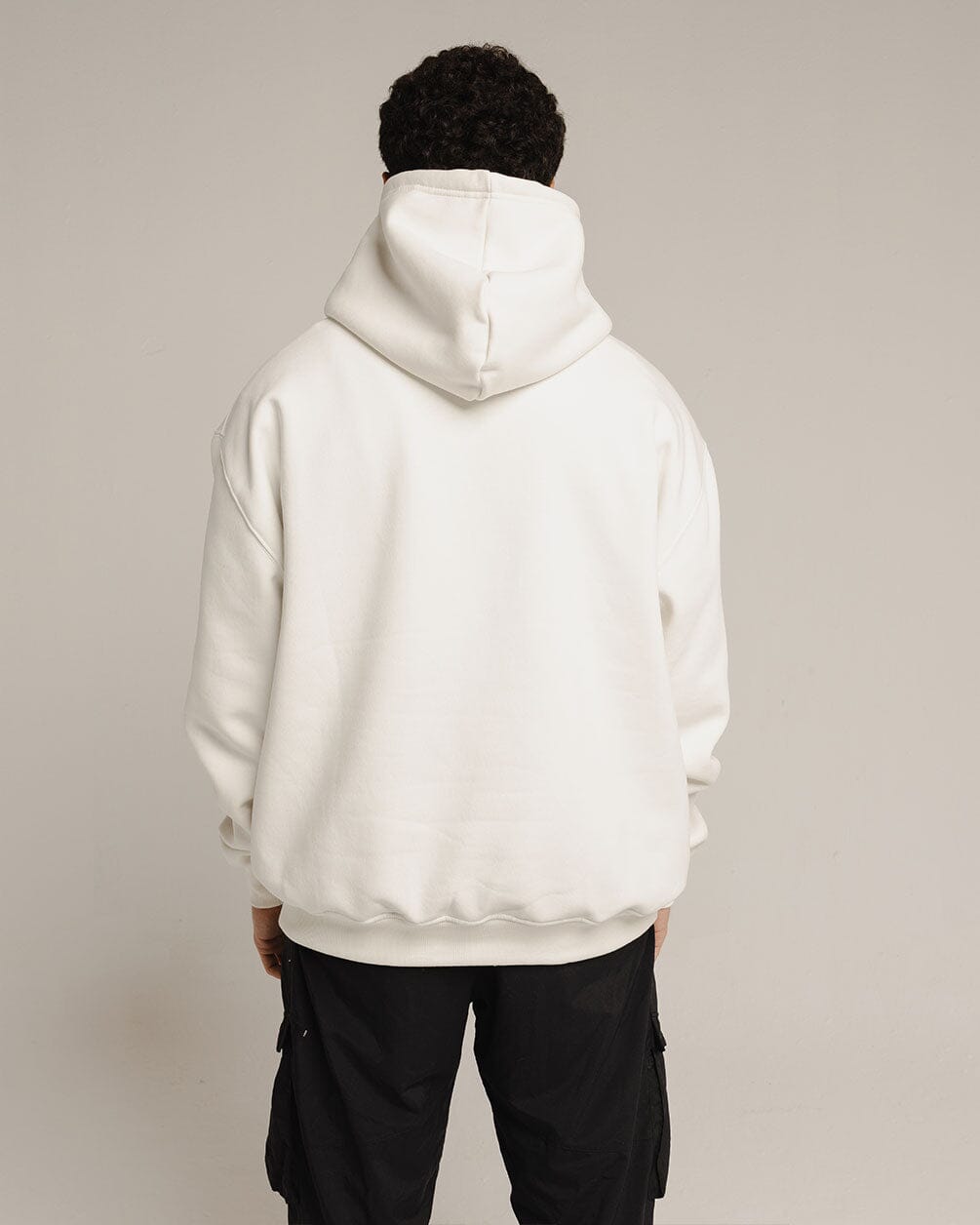 White Hoodie Plain Hoodies IN YOUR SHOE L 