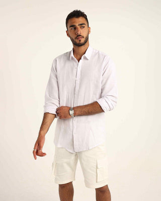 White Linen Shirt Linen Shirt IN YOUR SHOE L 